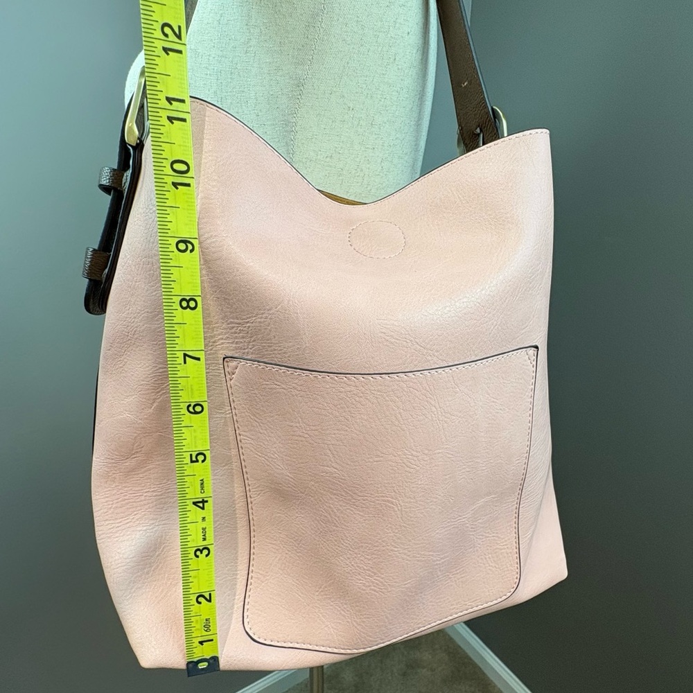 Joy Susan Hobo Bag in Rosewater Pink Soft Vegan Leather 2 in 1 Handbag Classic - Picture 5 of 16